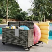 Storage Island & Carts - Gray - View 2