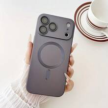 Funda de teléfono con carga inalámbrica magnética y protección de cámara para iPhone 17 Pro Max, 16, 15, 14, 13, 12, 11 Pro Plus, 17e - Gris - Ver 7