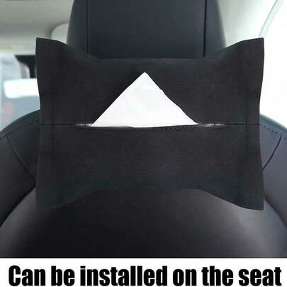 Hidden Tissue Box For Y, Fits On The Seatback, Central Console, Velour Material, Auto Parts