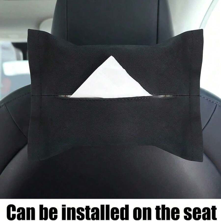 Hidden Tissue Box For Y, Fits On The Seatback, Central Console, Velour Material, Auto Parts