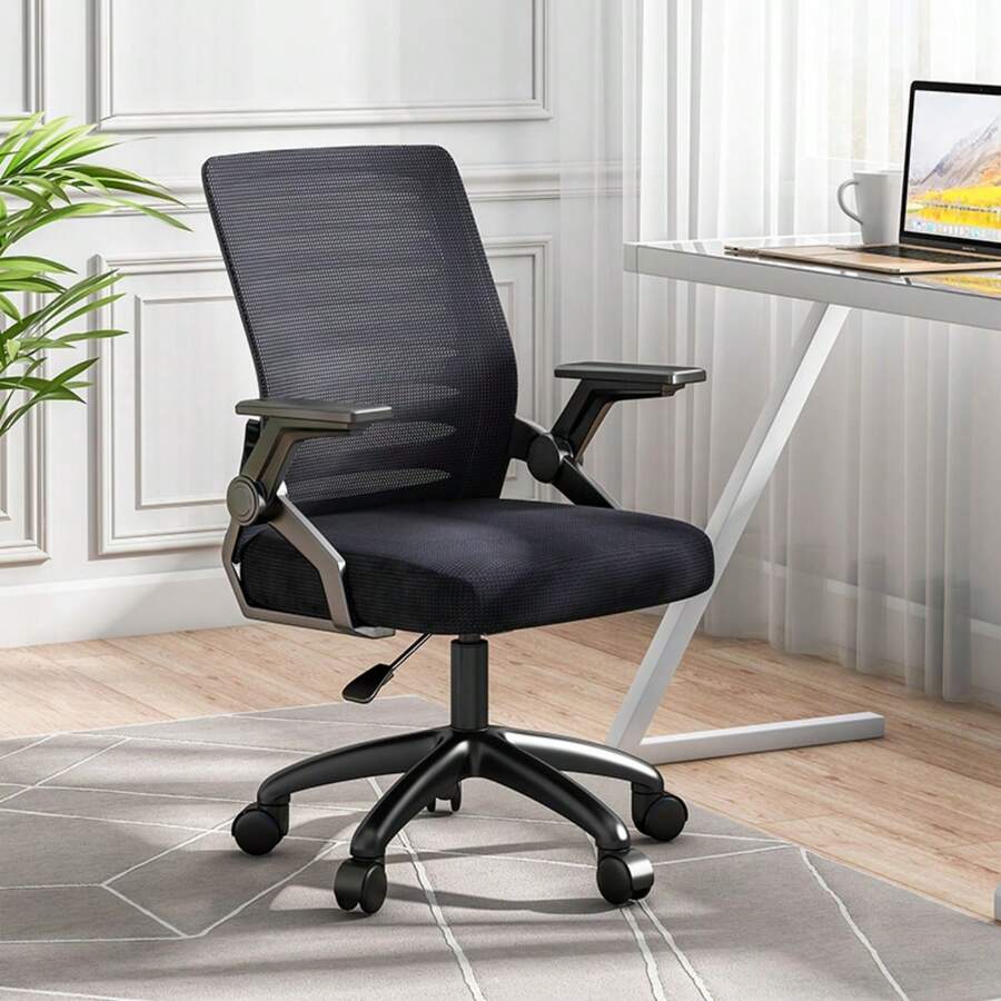 Silla Basica Oficina Ergonomica Economica - Negro - Ver 1