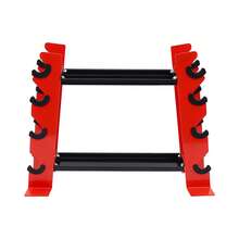 JUSODIN Rack d'haltères pour musculation - Rouge et noir - Voir 10