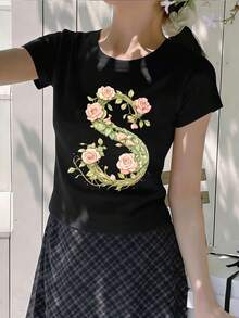 Women T-Shirts - Black - View 2