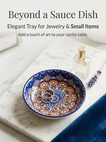 CHIGO 3件組陶瓷蘸醬碗套裝，適用於醬油、醋或小型甜點容器，可重複使用，BBQ醬料調味碟組（隨機款式出貨） - 彩色 - 查看 11