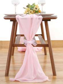 Cortina de tela de gasa blanca, adecuada para la decoración del arco de boda, cortina de ventana de ceremonia y decoración de fiestas, con drapeado estilo bufanda - rosa - Ver 8