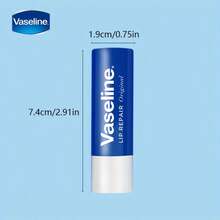 Vaseline 0.12盎司（3.5克）无香型凡士林润唇膏，深层滋润并修护干裂双唇，男女通用日常润唇护理 - 原味 - 查看 2