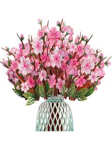 1 Stück 3D Rosa Muttertags-Pop-Up-Grußkarte mit Umschlag - Lebendiges Blumendesign, herzliche Botschaft und kreatives Geschenk für Mama oder ältere Frauen, Muttertagsgeschenk | Elegante Kalligrafie | Laserschnitt-Details, exzellente Geschenke für Mama zum Muttertag - Einheitsgröße - Übersicht 9