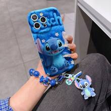 This Disney Stitch Lanyard Phone Case Is Fully Covered In TPU Material. It's Shockproof, Lightweight, And Compatible With IPhone17/16/11/13/15/15 Plus/15 Pro/15 Pro Max/12/14 Pro Max/11 Pro Max/12 Pro/12 Pro Max/13. This Phone Case Makes A Popular Birthday Gift Or Business Gift; It's Durable, Stain- And Fingerprint-Resistant, And Suitable For Both Men And Women. The Set Also Includes A Mickey Mouse Phone Case And A Stitch Plush Bracelet. It's A Perfect Gift For Friends And Family. This Stylish Phone Case Is Fun, Lightweight, And Durable. IPhone17 Pro Max Phone Case, Angel Phone Case. - trắng - Xem 6