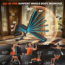 MERACH Weight Benches - Black and Blue Basic Style - View 5