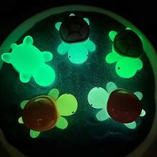 Glow-In-The-Dark Turtle -30pcs- Glow-In-The-Dark, DIY Crafts, UV-Activated Ocean-Themed Party Gifts, Party Supplies, Party Bag Contents, Garden Miniature Sculptures - 30 Glow-in-the-dark Turtles - View 6