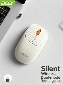 Acer Wireless Mouse With Bluetooth Dual-Mode Charging, Quiet Operation, Portable, Ergonomic Design, Suitable For HP, ASUS, And Huawei Laptops, Unisex, 2.4G Wireless Bluetooth Dual-Mode [Rechargeable + Quiet Button] - View 12