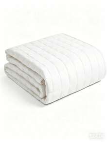 Chăn trọng lực 7kg, 135 x 200 cm, 100% cotton, họa tiết lưới 7x7 cm, chăn trọng lượng dày dặn dành cho người lớn giúp cải thiện giấc ngủ và giảm căng thẳng. - trắng - Xem 8