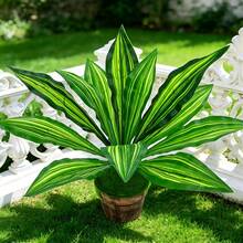 1pc Realistic Brazilian Green Ironwood Plant, Artificial Green Plant, Suitable For Home And Garden Decor, With Delicate Leaf Texture, Suitable For Indoor And Outdoor Use: Wedding Party, Balcony, Yard, Gardening Photography, Autumn, Christmas, Halloween, Thanksgiving Anniversary (Pot Not Included), Party Decoration - Green - View 6