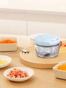 1个家用手动压蒜器，蒜蓉压榨器，蒜蓉研磨器，蒜蓉切碎器，蒜蓉研磨机 - 彩色 - 查看 3