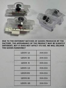GLANBERT 2 Stück LED Auto Tür Logo Projektor Willkommens Geisterschatten Licht Zubehör für LEXUS RX ES GX LS LX IS GS RC UX Serie IS250 IS300 IS350, Dekorative Autobeleuchtung - Kompatibel mit LEXUS - Übersicht 13