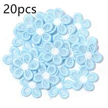 20pcs/Pack Dual-Color 5-Petal Flower Fabric Patch 2.7cm Colorful Grid Embroidery Applique For Clothing, Shoes, Hats, Hair Accessories, Hair Clips, Fabric Craft DIY Decoration - Five-petal Flower Appliqué - View 15