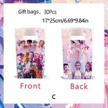 10个/20个/30个装授权女巫狩猎卡通主题派对礼品手提袋，可爱卡通人物设计图案，糖果礼品收纳袋，适用于婴儿派对礼物、蛋糕桌、音乐节主题派对和庆祝活动、生日派对礼品袋，也适用于生日、周年纪念日和其他节日包装袋 - 禮品袋 - 查看 16