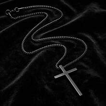 1 chiếc dây chuyền thánh giá bằng thép không gỉ dành cho nam, khắc câu Kinh Thánh Joshua 1:9, mặt dây chuyền bảo vệ đức tin, món quà thời trang và đa năng. - Luôn luôn ghi nhớ - Xem 6
