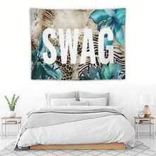 Printed Slogan Tapestry, Y2K Street Style Wall Hanging Tapestry, Suitable For Bedroom And Dormitory, Ideal Gift For Teenagers And Streetwear Lovers. - 1PC - 查看 3