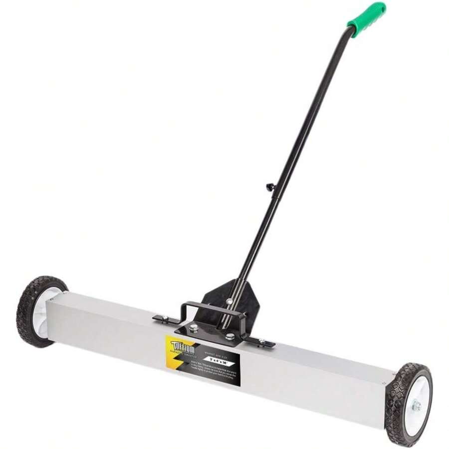 36-Inch Rolling Magnetic Pick-Up Sweeper | 55-LBS Capacity, With Quick Release Latch & Adjustable Long Handle, For Nails Needles Screws Collection - Default - View 1