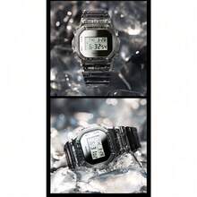 Casio DW-5600SK-1 Transparent Ice Gray Square Watch, 200M Water Resistant Shockproof Multi-Function Digital Wristwatch - one-size - View 10