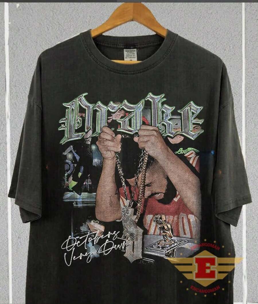 Drake Albums T Shirt, Drake Graphic Tee, Drake Shirt, Drake Sweatshirt, Bootleg Drake Graphic Tee, D - 黑色 - 查看 1