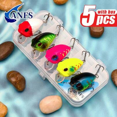 5 piezas de señuelo de pesca, diseño realista de cebo artificial para pesca en agua salada y agua dulce
