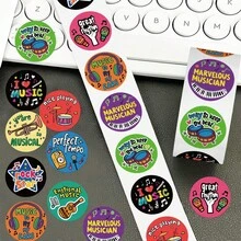 500pcs Musical Instrument Sticker Pack, Decorative Stickers For Phone Case, Fridge, Planner, Guitar, Helmet, Skateboard, Laptop - Musical Instruments - View 3