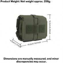Horizontal Pull Medical Pouch MOLLE – Empty First Aid Bag With Side Access, Black Nylon Hunting Belt Organizer (No Supplies) - Multicolor - View 3