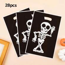 28pcs-48pcs New Pearlescent Halloween Skull Candy Cookie Packaging Bags - Skull Gift Bag - View 10