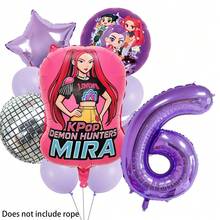 KPop Demon Hunters Purple Cool Girl Kids Birthday Party Decor Balloon Number Set, Baby Shower Party Supplies, Gift & Toy - Balloon Set - View 19