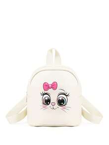 1 pieza Mochila ajustable para niñas, bolsa de pecho, mochila multicolor, adecuada para uso diario, al aire libre, viajes, senderismo, escuela, regalo ideal - Gato de ojos grandes - Ver 14