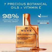 NUXE Huile Prodigieuse Or Aceite Seco Dorado con Purpurina 100ml Vaporizador | Marca 100% Original | Cara Cuerpo y Cabello | 7 Aceites Botánicos Preciosos | Efecto Dorado Iluminador y Satinado | Cosmética Francesa de Lujo | Envío Express 24/48h - 100 ml (Paquete de 1) - Ver 8