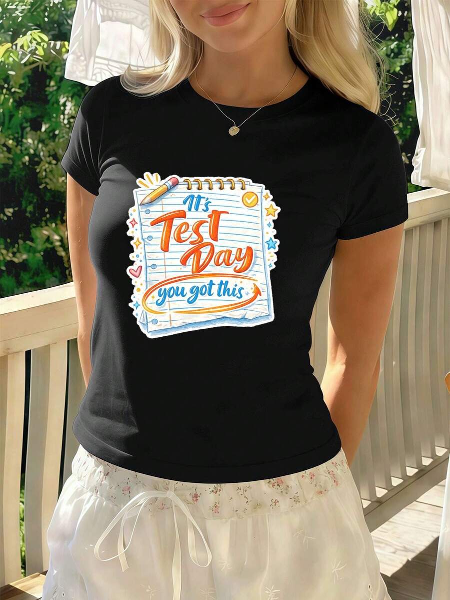 Dam-T-shirts - Svart - Visa 1