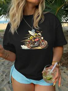 Women T-Shirts - Black - View 1