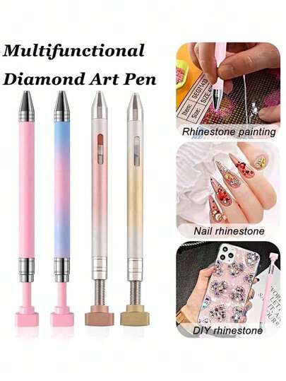 DIY Diamond Painting Art Pen, Diamond Painting Tools Refillable Glue Wax Applicator Pen Kit, Nail Painting And Diamond Art Tools, PP Material