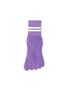 1/3/5 Pairs Five Toe Yoga Socks, Non-Slip Professional Women Pilates Socks, New Non-Slip Socks, Suitable For All Seasons, Mid-Calf - Multicolor - View 10