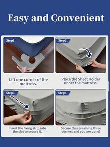 8pcs Bed Sheet Fasteners, Bed Sheet Anti-Slip Fixing Clips, Household Bed Sheet Keeping Flat Tools, Invisible Slot-Style Anti-Slip Bed Sheet Clips, Invisible Bed Sheet Fixing Clips - Multicolor - View 8