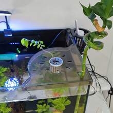 2Pcs Transparent Fish Tank Plant Holder, Top Hanging Fish Tank Corner Shelf, Fish Tank Plant Bracket, Aquatic Plant Storage Rack, Fish Tank Floating Bracket - Aquarium Stand - View 2