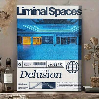 1 Pieza Lienzo sin marco de pared de arte "Espacio de ensueño: Spa de transición" - Portada de revista. Decoración de pared de lienzo sin marco interesante adecuada para el hogar, dormitorio, cocina, sala de estar, baño, hotel, cafetería, oficina y otros espacios. Póster de arte de pared sin marco vintage, decoración de sala de estar, decoración del hogar, decoración de habitación, decoración de pared, decoración de dormitorio.