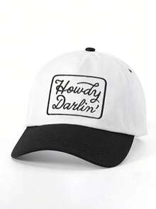 1 個中性時尚 Howdy 雙色刺繡棒球帽 - 透氣、可調節爸爸帽與棒球帽 - 中性休閒遮陽帽,適合戶外活動、旅行和跑步 (多色可選) - 多色 - 查看 5