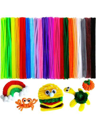 100pcs/Pack 20 Colors Tube Cleaning Sticks, Floral Arrangement Craft Tube Cleaning Sticks, Handmade Craft Supplies