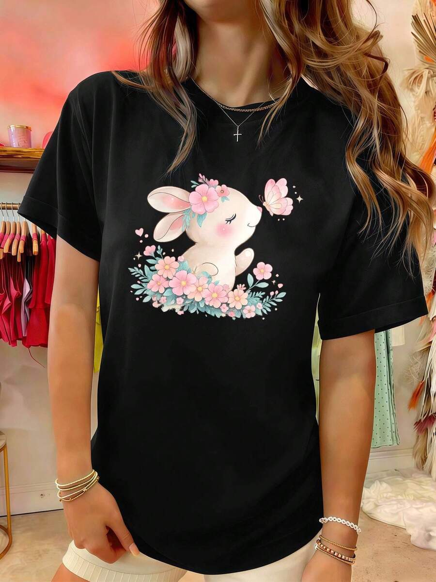 Women T-Shirts - Black - View 1
