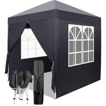 Pop Up Gazebo With Sides Blue Outdoor Canopy Wedding Party Tent - Gris - Ver 2