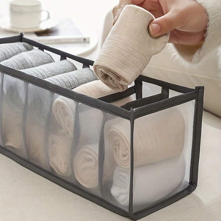 1pc/3pcs Newborn Clothing Storage First Choice! Baby Compartment Storage Box, Baby Intimate Clothing Sorting And Organizing Box, Nursery Drawer-Style Fabric Storage Organizer, Multi-Compartment Design For Easy Access - Multicolor - View 1