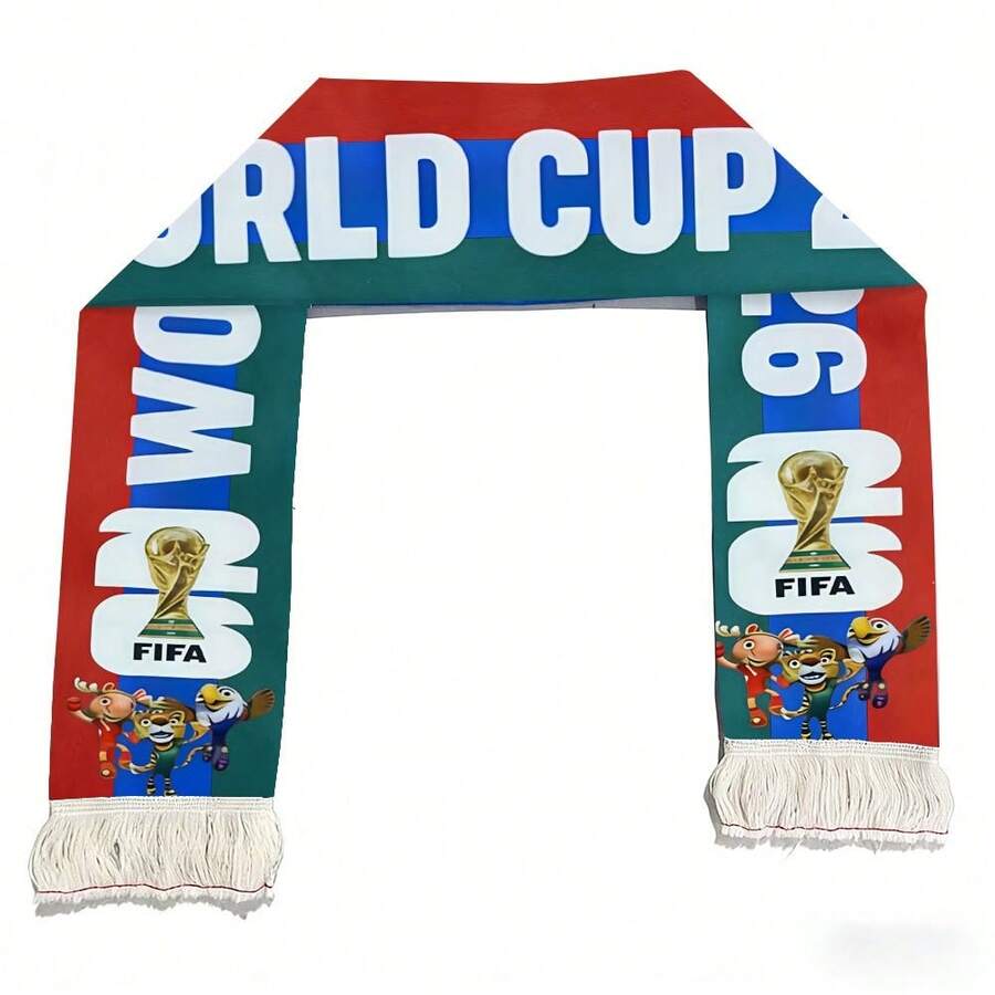 1条FIFA足球围巾，2026世界杯加油围巾，足球迷专属装饰品，比赛日支持主队的必备围巾 - 彩色 - 查看 1