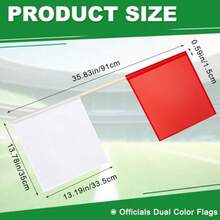 Referee Flags Volleyball Flags Judge Nylon Dual Color Official's Flag Track And Field Officials Flags For Sports Events Soccer Volleyball Football 13.19 X 13.78 Inches Red White - Red White - View 3