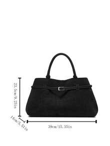 Women's Retro Minimalist Elegant Multifunctional Large Capacity Tote Bag - Black - View 6