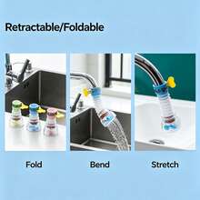 1 pieza Protector contra salpicaduras multifuncional para grifo, Cabezal de ducha giratorio 360°, Manguera flexible extensible, Adecuado para el hogar, aseo de mascotas, lavado de cabello y Body, suministros de cocina, utensilios de cocina - Completamente renovado - Ver 10