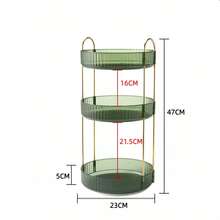 360 Rotating Makeup Organizer And Storage For Vanity Countertop 1Tiers,2 Tiers,3Tiers, High Capacity Cosmetic Skincare Perfume Organizer For Dresser Bathroom  Organizers(Green) - Green - View 4